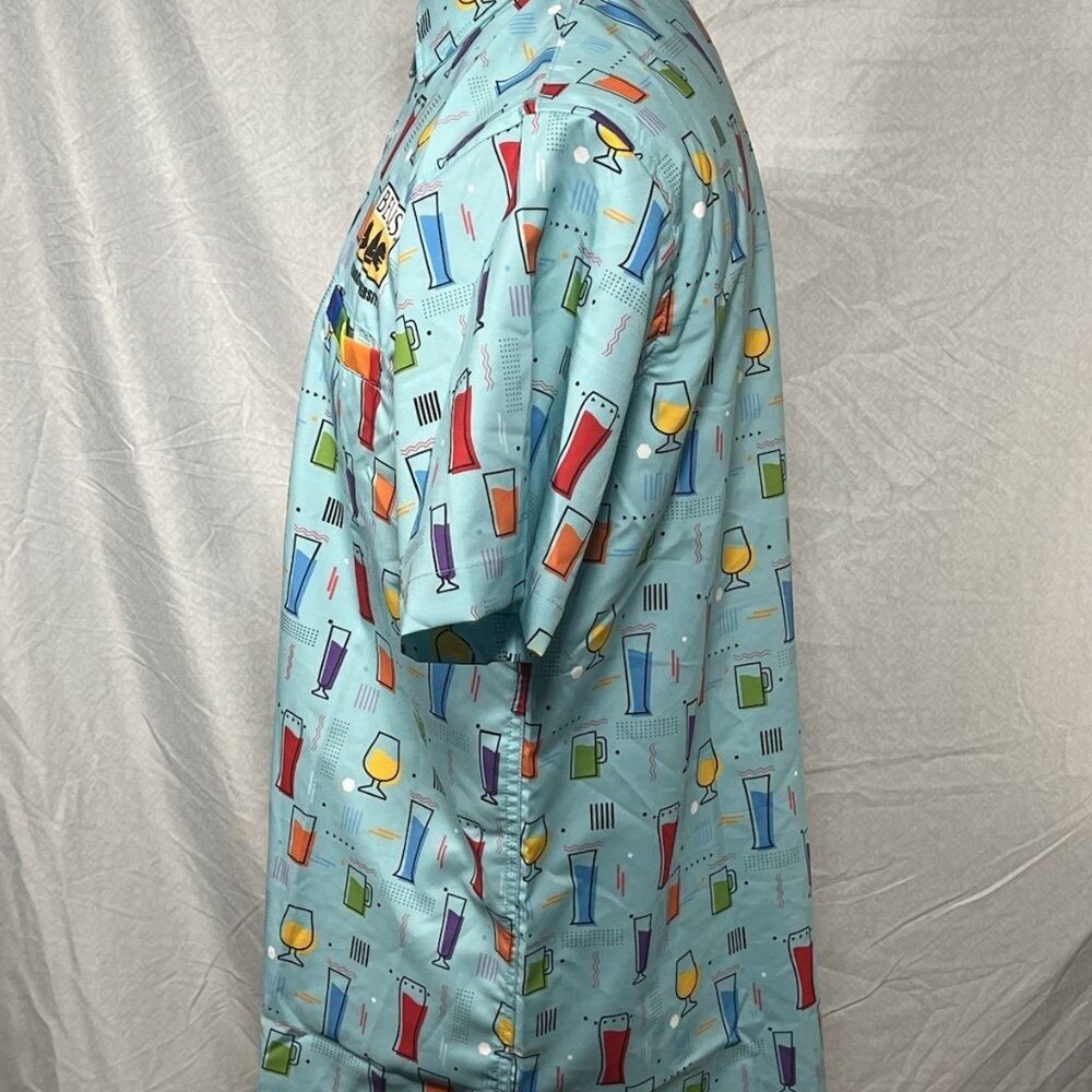 Bell’s Brewery Button Up Shirt Men Large Craft Beer Glass Print - Picture 4 of 13